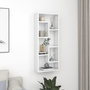 Voir la diapositive 1 : VIDAXL Etagere murale Blanc brillant 36x16x90 cm Bois d'ingenierie