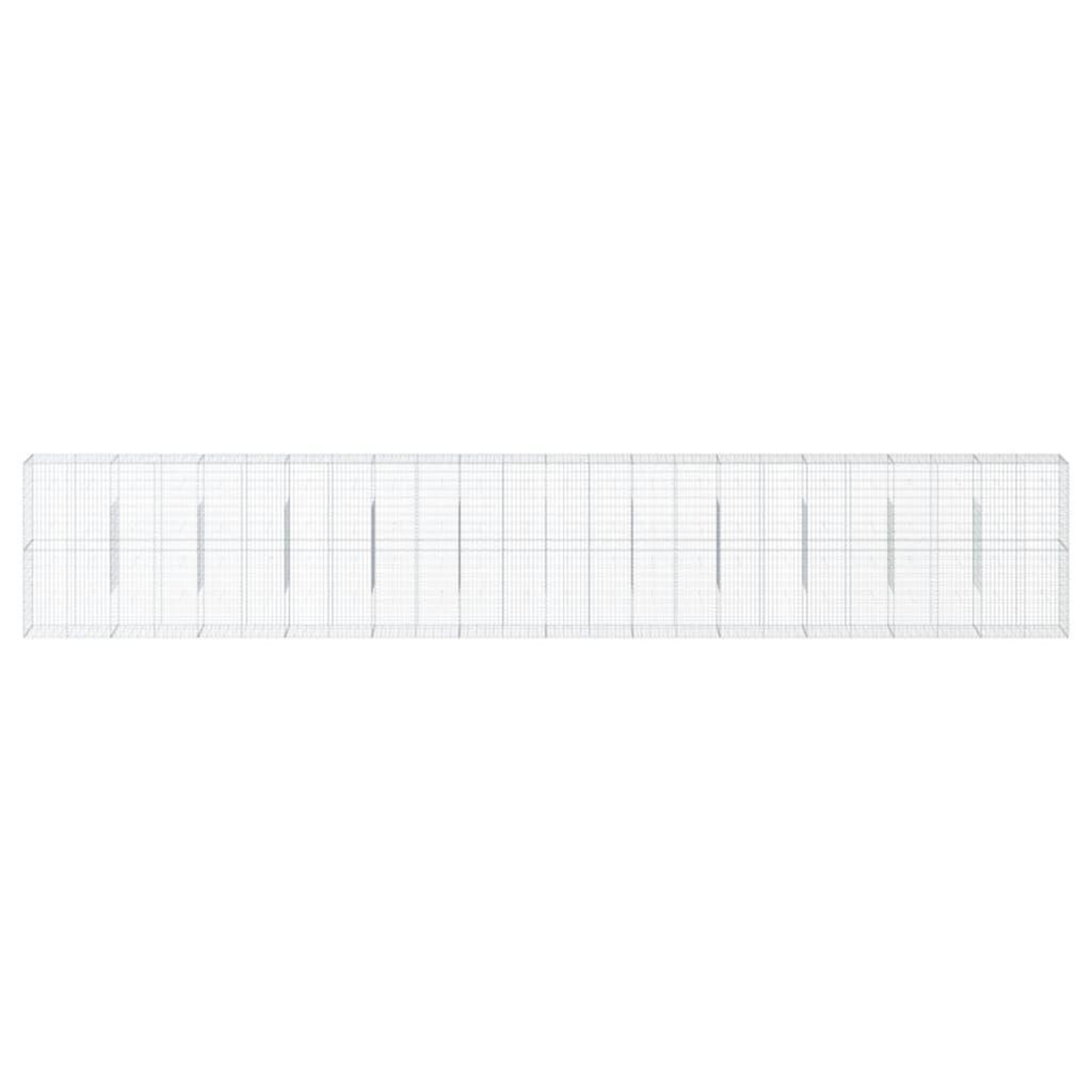 Voir la diapositive 3 : VIDAXL Panier gabion avec couvercle 1200x50x200 cm fer galvanise