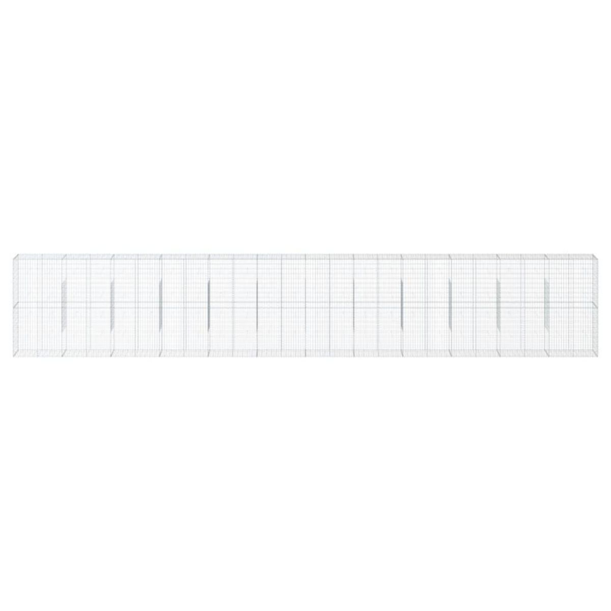 VIDAXL Panier gabion avec couvercle 1200x50x200 cm fer galvanise