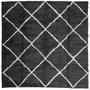 Voir la diapositive 2 : VIDAXL Tapis shaggy a poils longs moderne noir et creme 160x160 cm