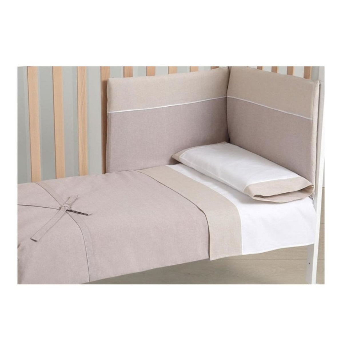 MICUNA set de linge Nordique 140x70 Nature Beige
