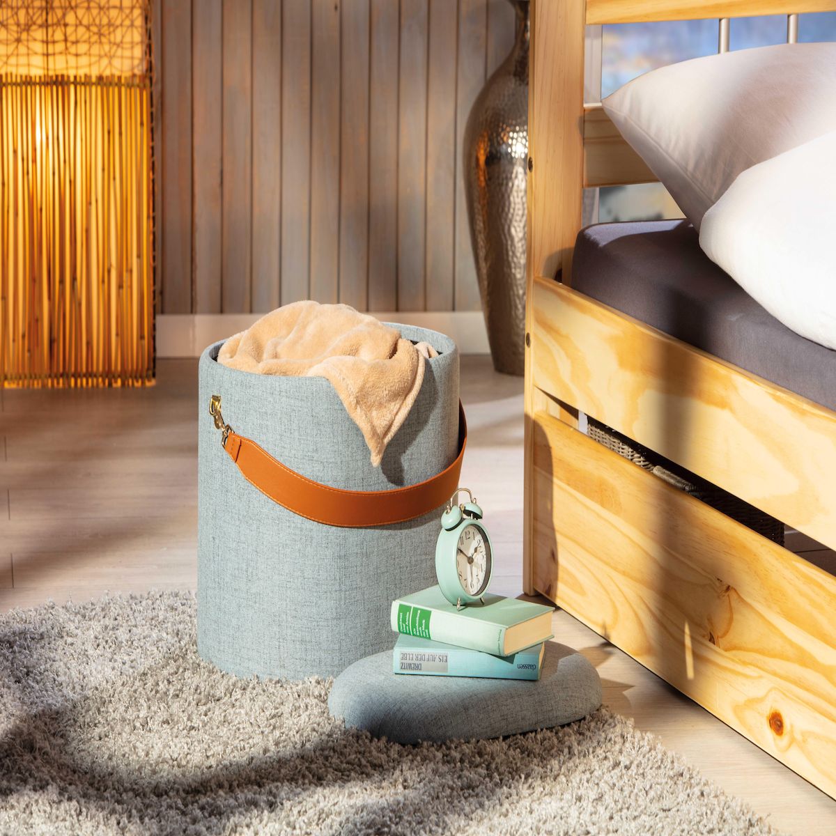 INTERLINK Pouf Dilia gris foncé