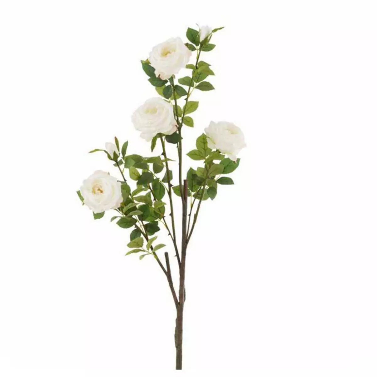 Paris Prix Fleur Artificielle  Roses & Feuilles  86cm Blanc