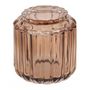 Voir la diapositive 2 : FIVE Pot à Coton en Verre  Floréa  11cm Ambre