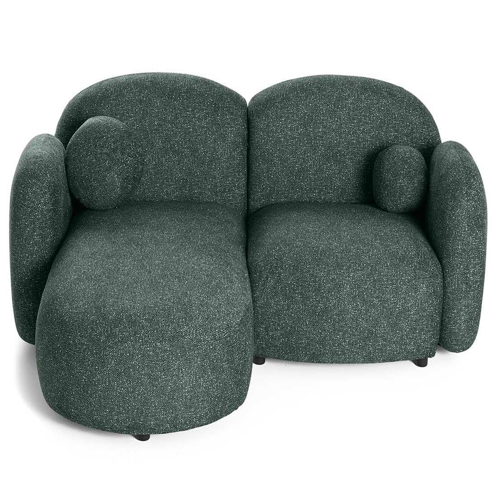 Voir la diapositive 2 : LISA DESIGN Velris - canapé d'angle gauche 3 places en tissu moucheté