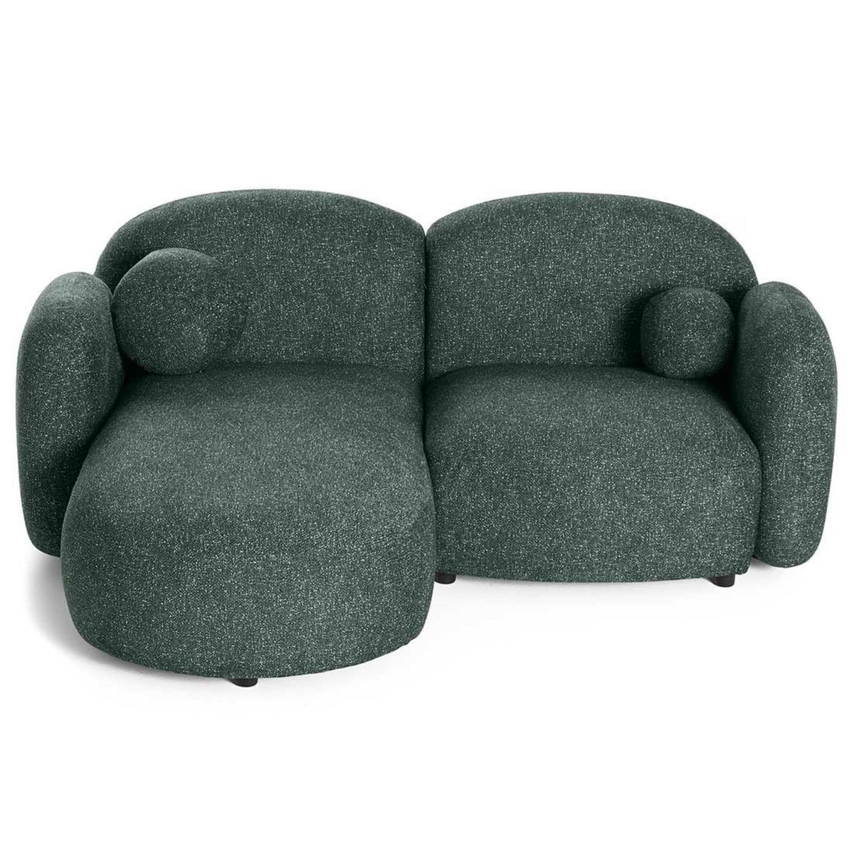 LISA DESIGN Velris - canapé d'angle gauche 3 places en tissu moucheté