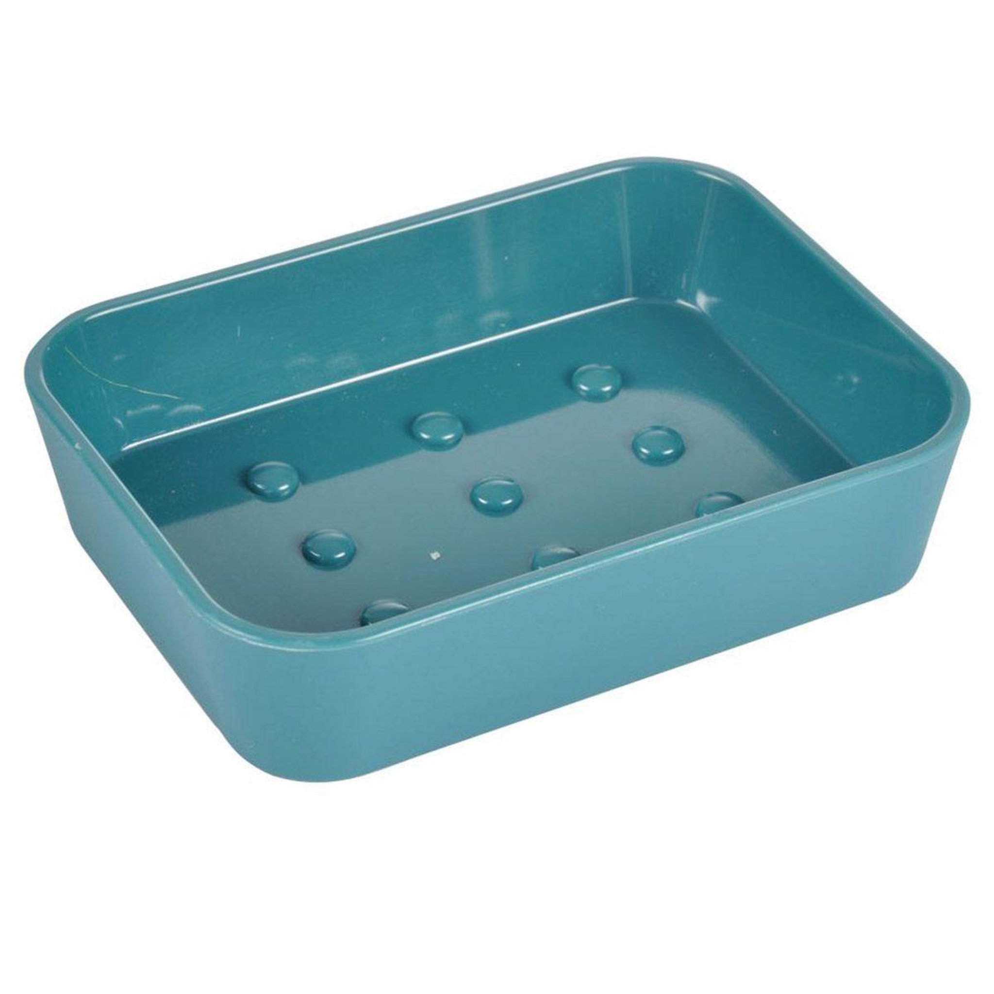 Voir la diapositive 1 : Douceur d'Intérieur Porte Savon Soft Touch  Vitamine II  12cm Bleu Émeraude