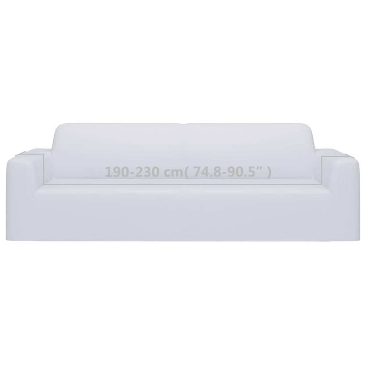 VIDAXL Housse extensible de canape 2 places Blanc Jersey de polyester