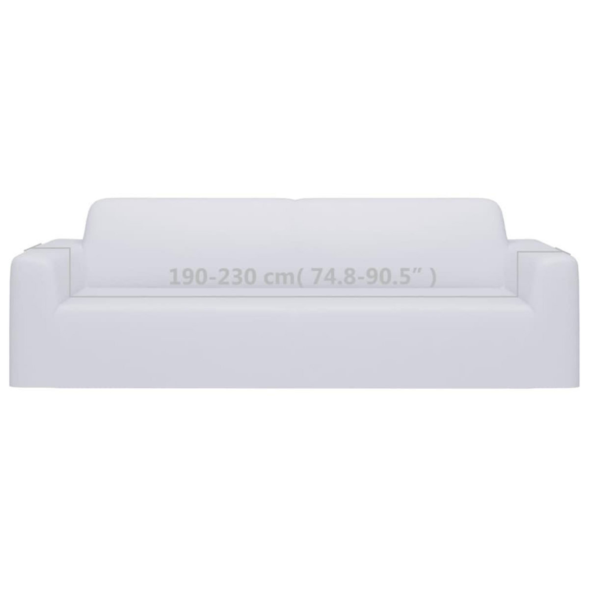 VIDAXL Housse extensible de canape 2 places Blanc Jersey de polyester