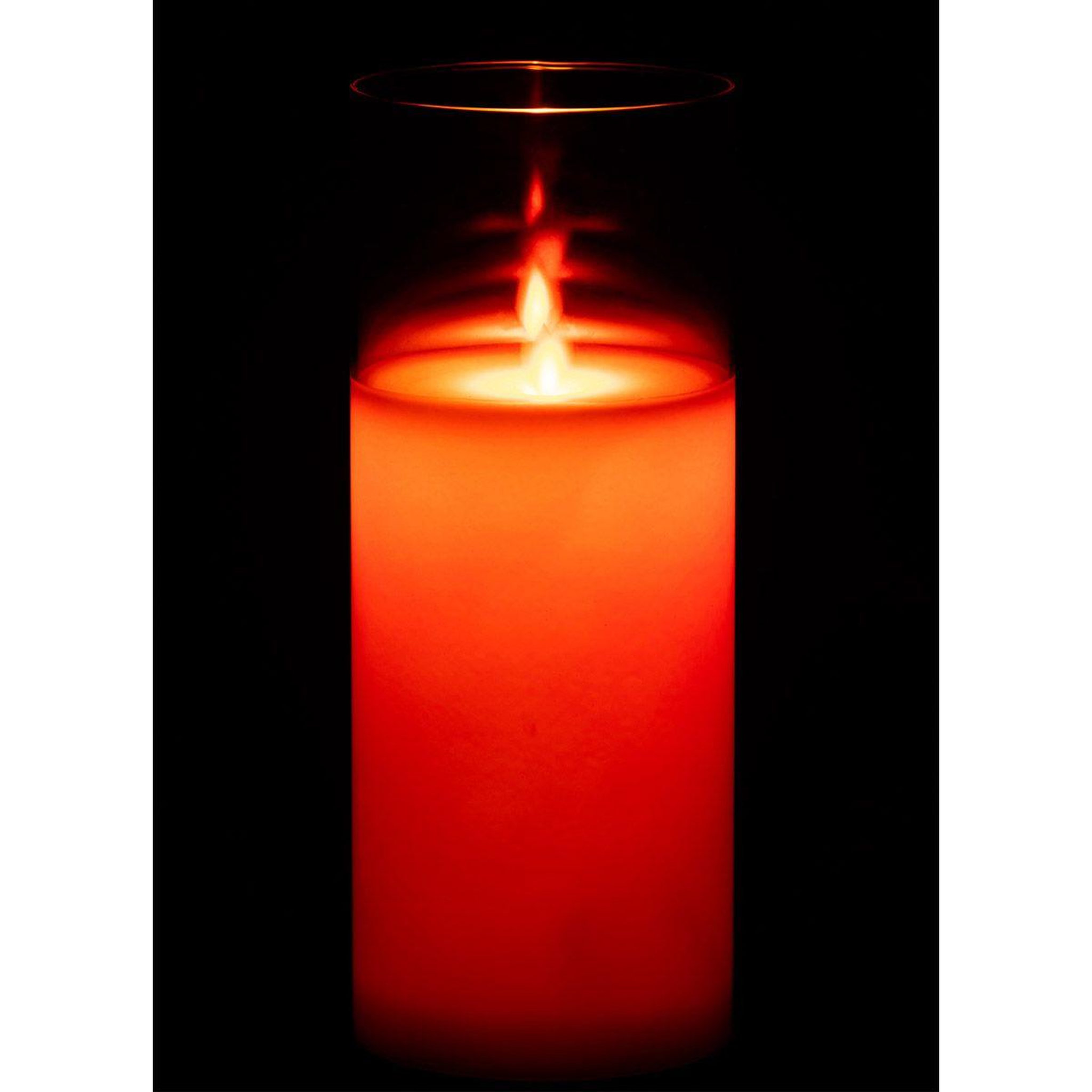 Voir la diapositive 3 : J-LINE Lampe à poser led  brillante  25cm rouge