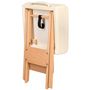 Voir la diapositive 3 : tectake Ensemble tabouret pour table de massage avec 2 coussins de massage en bois solide et cuir synthétique beige