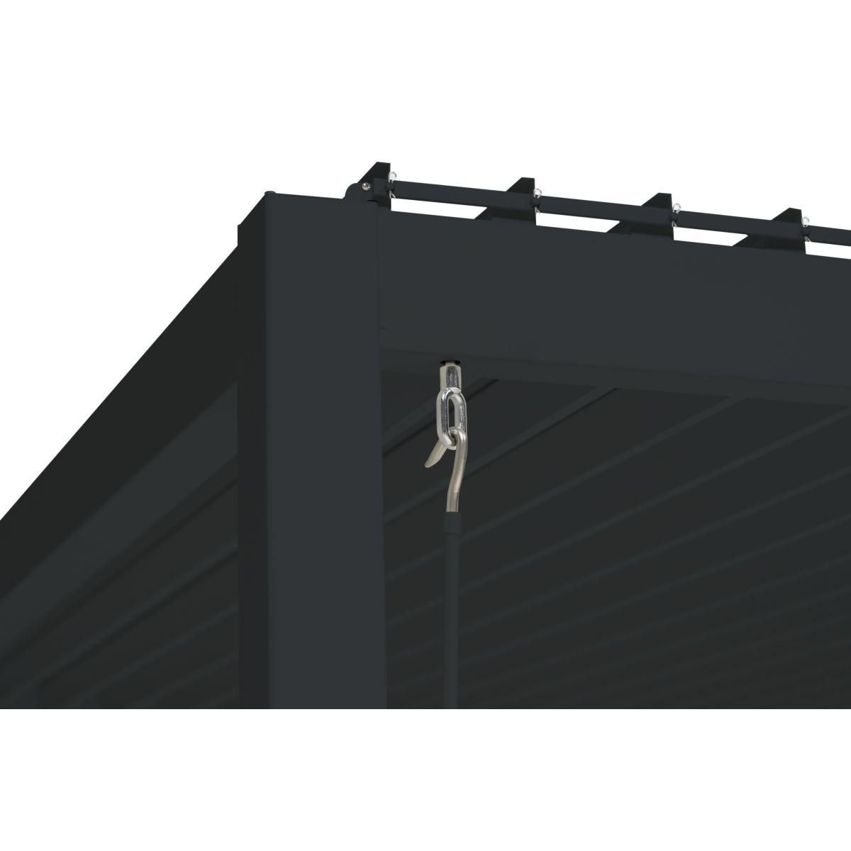 OMBREA Pergola Bioclimatique 3x3m anthracite 4 pieds OMBREA®