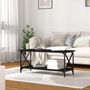 Voir la diapositive 3 : VIDAXL Table basse Noir 100x45x45 cm Bois d'ingenierie et fer