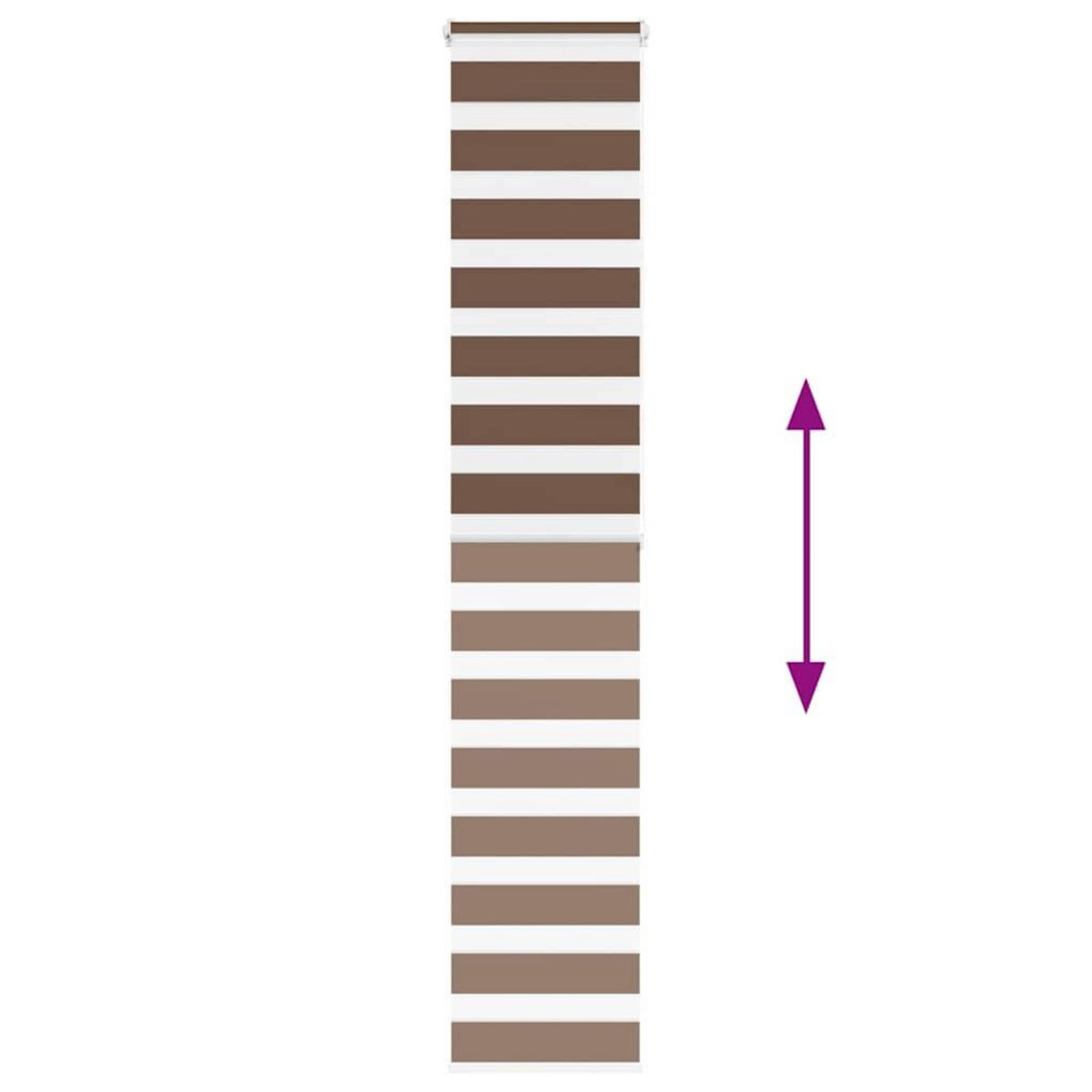 VIDAXL Store zebre marron 45x200 cm largeur du tissu 40,9 cm polyester