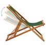 Voir la diapositive 3 : VIDAXL Chaise pliable de plage bois d'eucalyptus et tissu vert