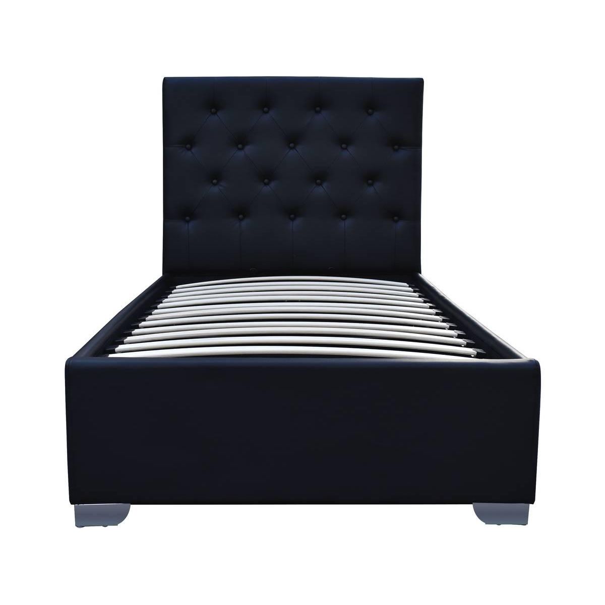 Habitat et Jardin Lit simple avec coffre  Tino  - 90 × 190 cm - Noir