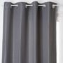 Voir la diapositive 4 : TOILINUX Lot de 2 Rideaux occultants Elena en Polyester - 140 x 260 cm - Gris foncé