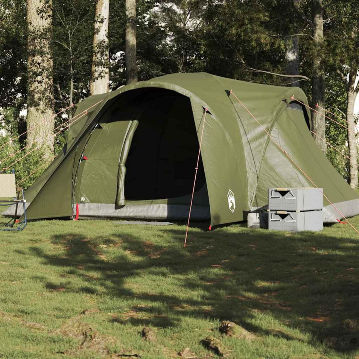 VIDAXL Tente familiale a dome 6 personnes vert olive impermeable