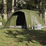 VIDAXL Tente familiale a dome 6 personnes vert olive impermeable