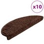 Voir la diapositive 2 : VIDAXL Tapis d'escalier 10 pcs 65x21x4 cm Marron