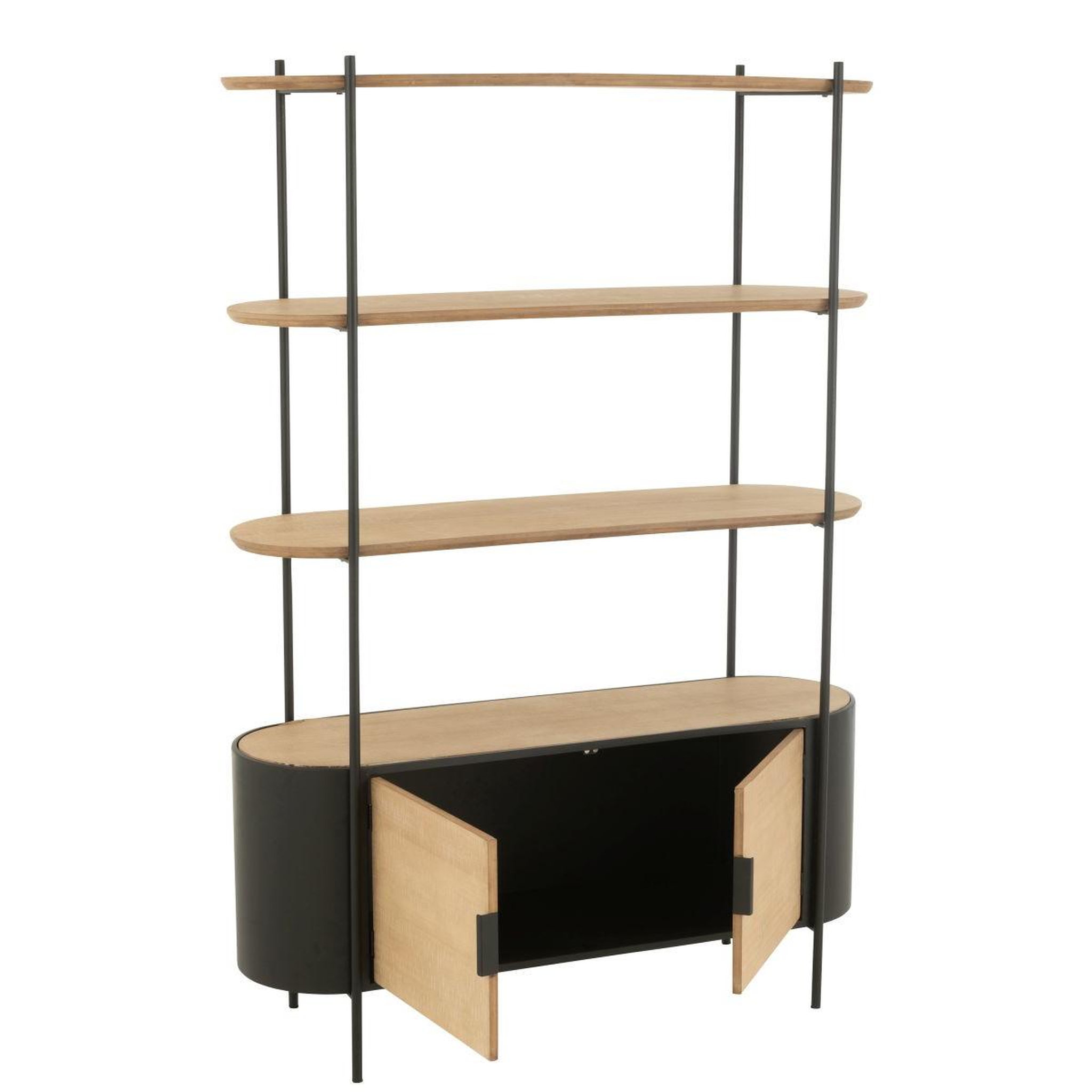 Voir la diapositive 5 : J-LINE Étagère 4 Niveaux  Bya  173cm Naturel