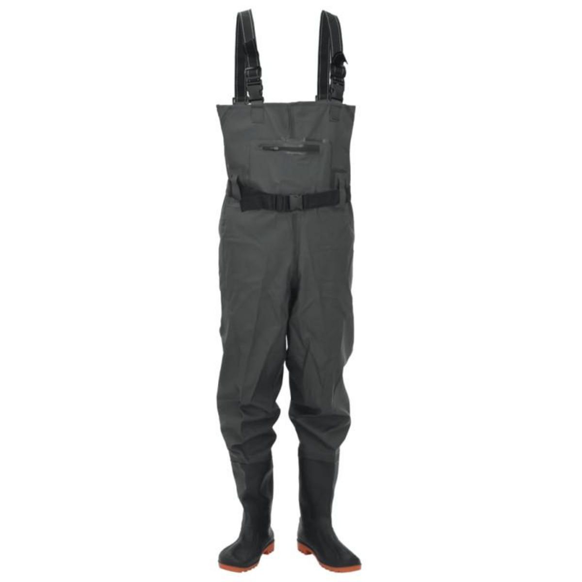 VIDAXL Cuissardes avec bottes et ceinture vert foncé taille 40