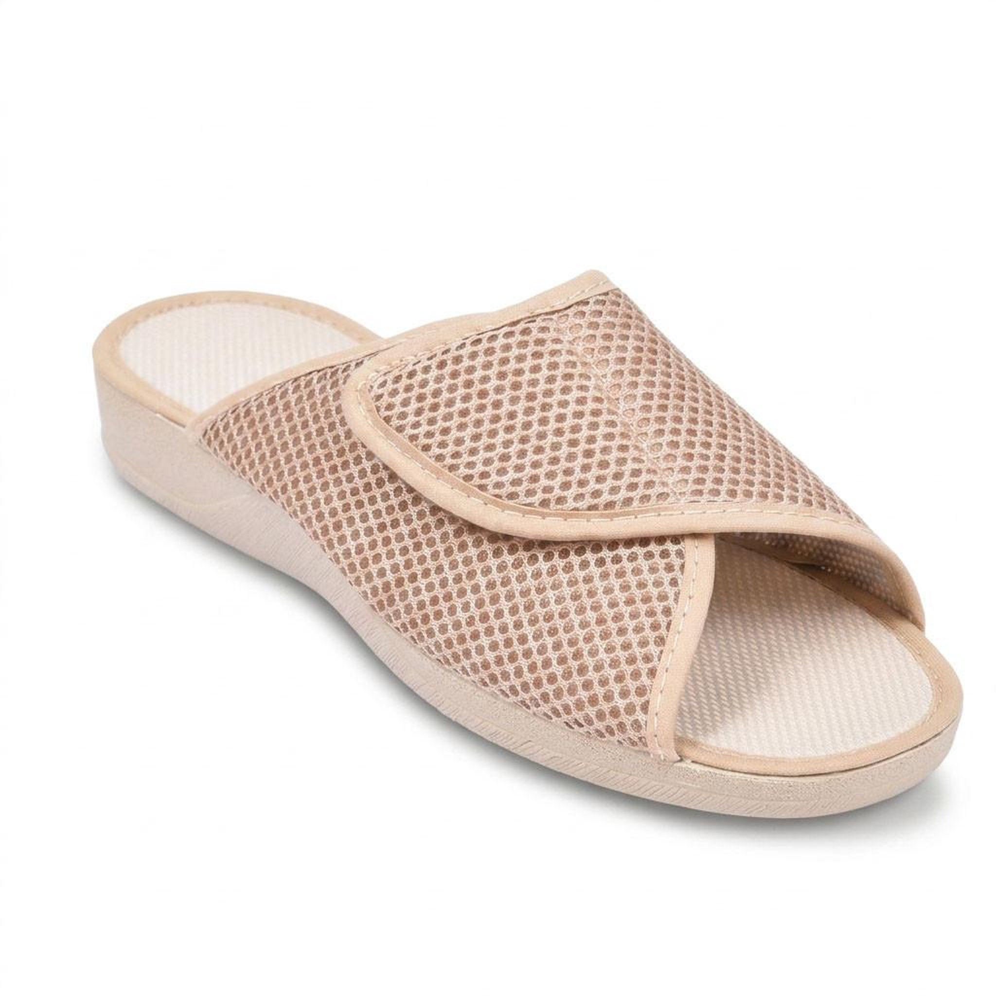 Voir la diapositive 1 : OZABI OZABI-Pantoufle Mule Femme Mesh Microperfore Scratch Ajustable Fabriquee en Espagne