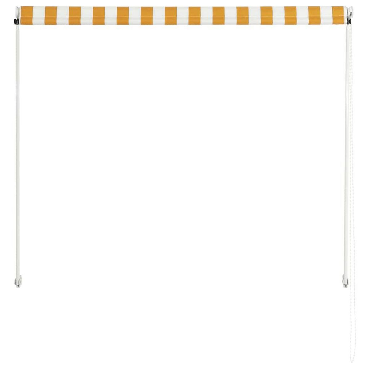 VIDAXL Auvent retractable 100x150 cm Jaune et blanc