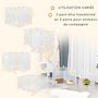 Voir la diapositive 6 : PAWHUT Cage parc enclos modulable petits animaux - dim. 105L x 105l x 45H cm - 12 panneaux résine PP opaque