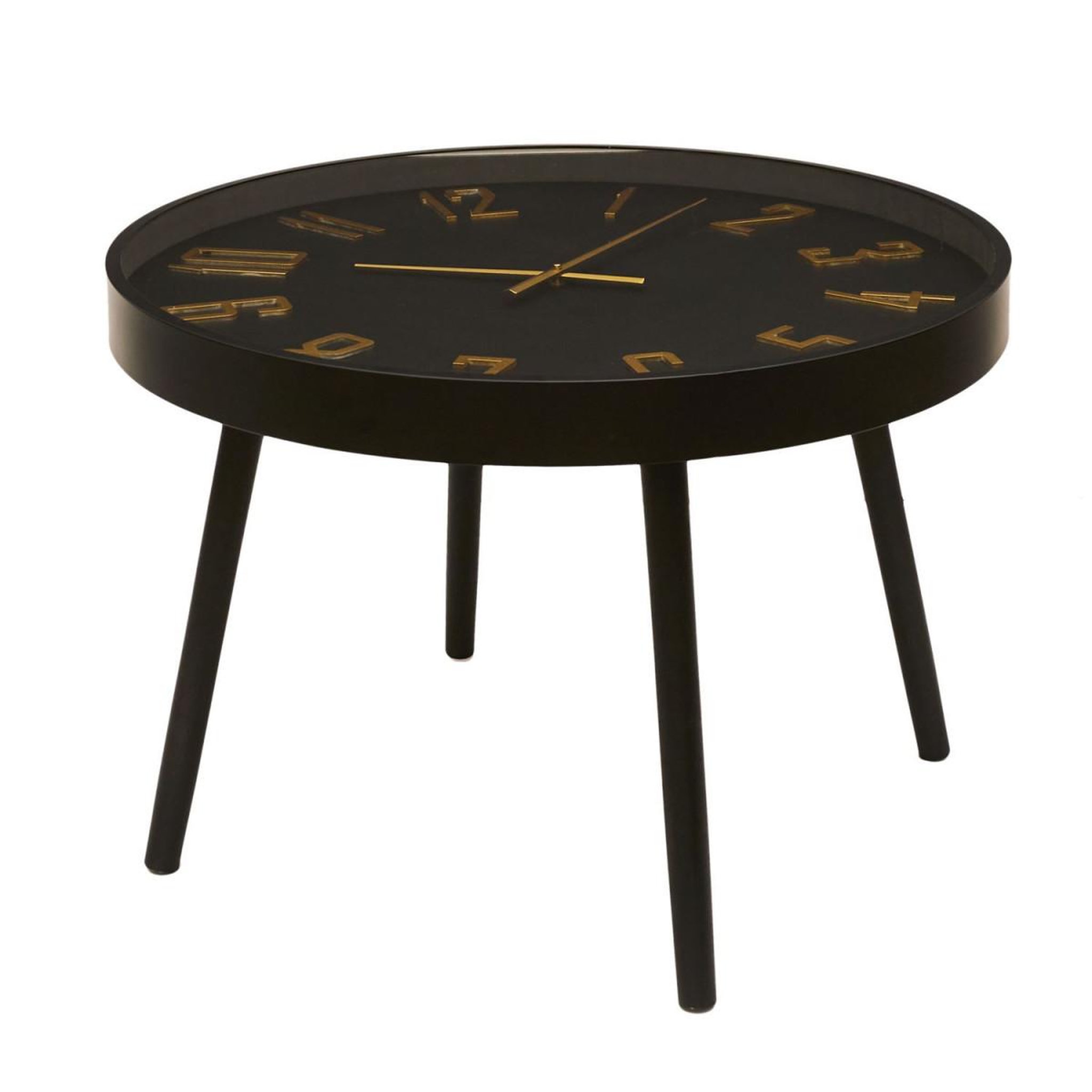 The Home Deco Factory Table basse horloge  lounge  70cm noir