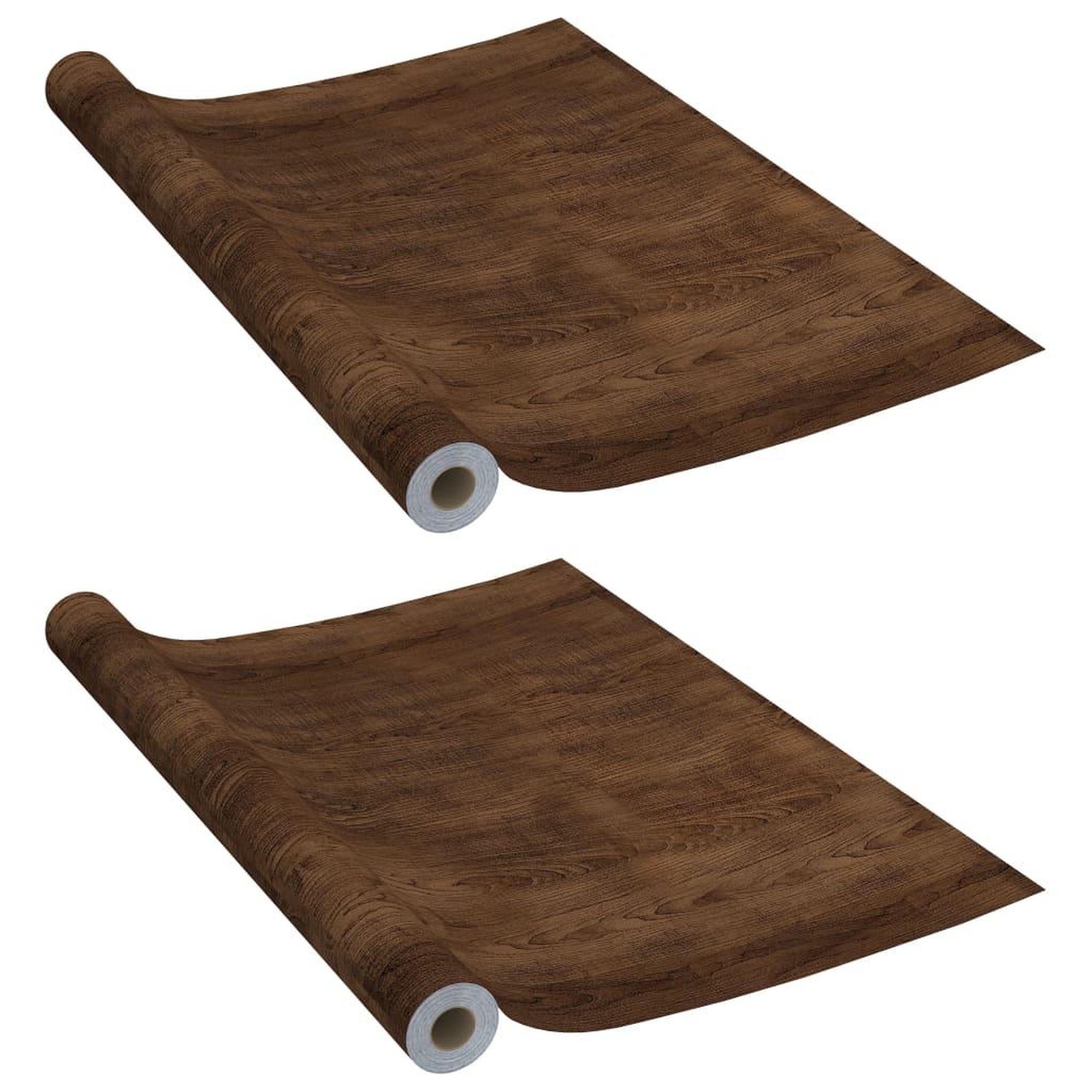 Voir la diapositive 2 : VIDAXL Films autoadhesifs pour meubles 2 pcs Chene fonce 500x90 cm PVC