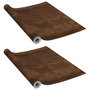 Voir la diapositive 2 : VIDAXL Films autoadhesifs pour meubles 2 pcs Chene fonce 500x90 cm PVC