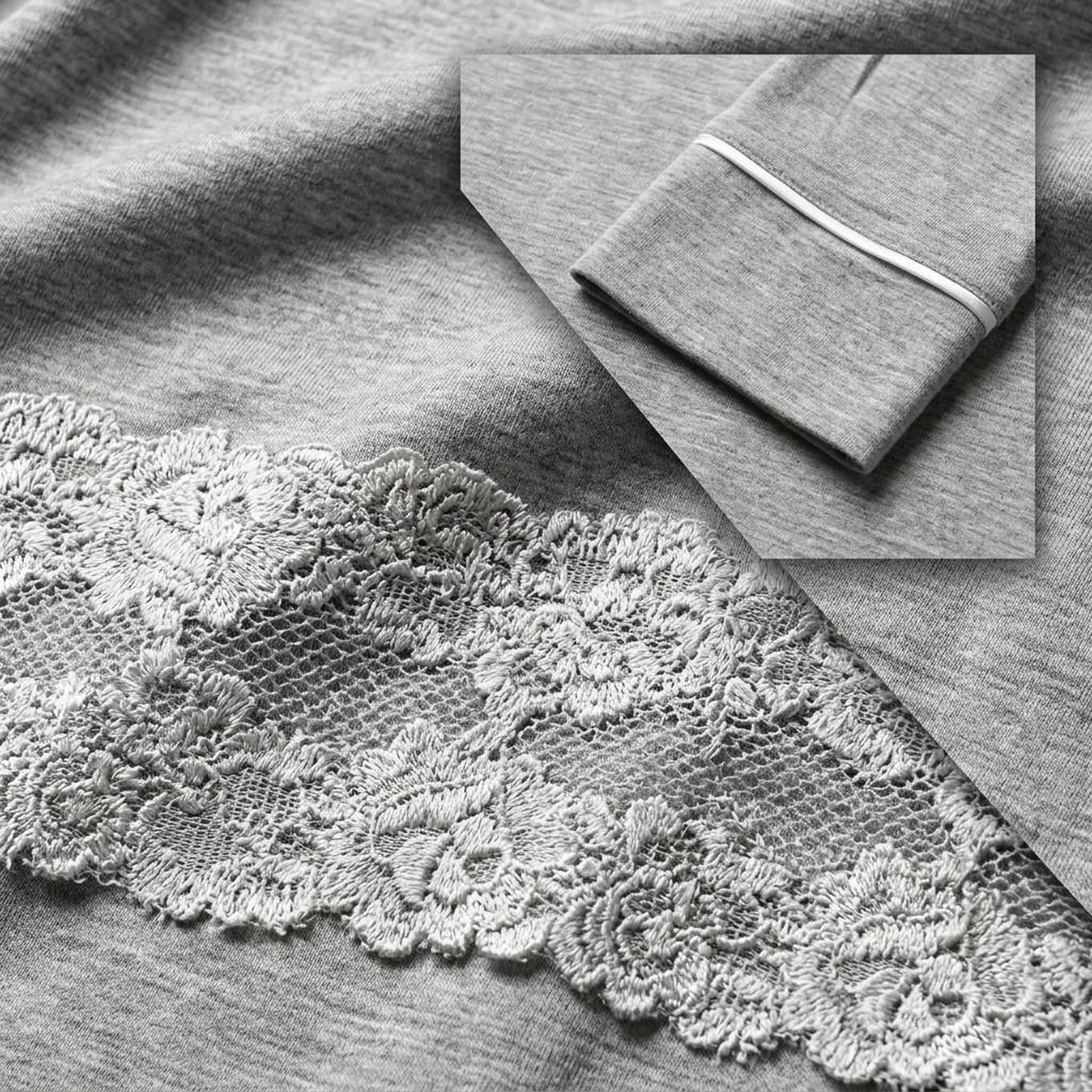 Voir la diapositive 3 : OZABI OZABI Chemise de Nuit Femme Boutonnée Dentelle Viscose