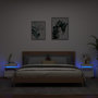 Voir la diapositive 1 : VIDAXL Armoires de chevet avec lumieres LED 2 pcs blanc 40x39x48,5 cm