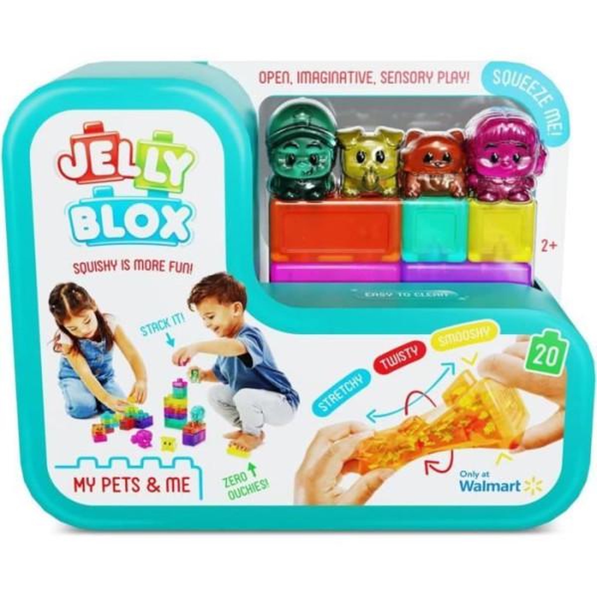 Voir la diapositive 1 : GOLIATH My Pets and Me - Jeu de construction - JELLY BLOX - GOLIATH - 20 blocs - 2 personnages - 2 animaux - Des 2 ans