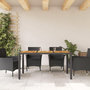 Voir la diapositive 3 : VIDAXL Table de jardin et dessus en bois d'acacia noir resine tressee