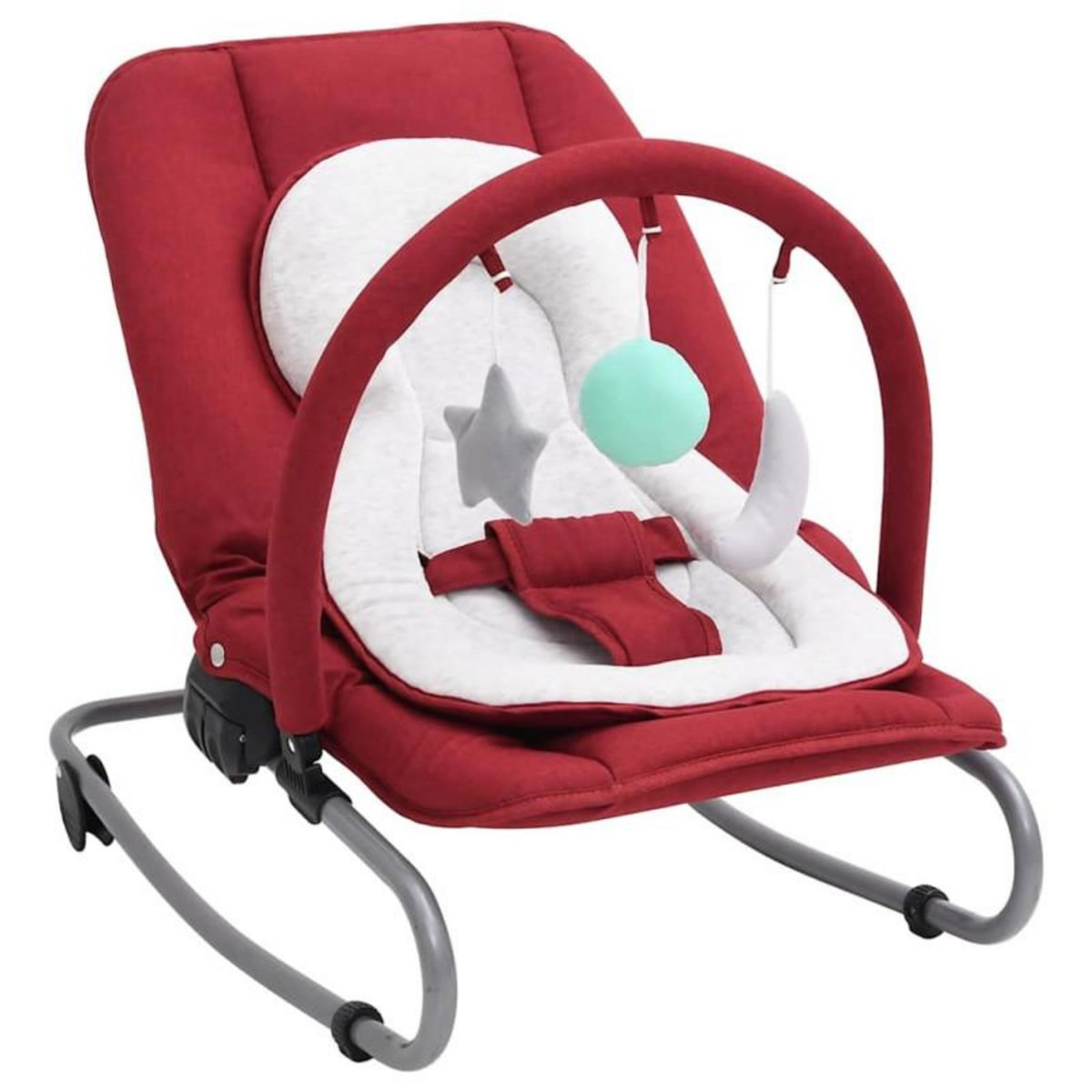 VIDAXL Transat pour bébé Rouge Acier