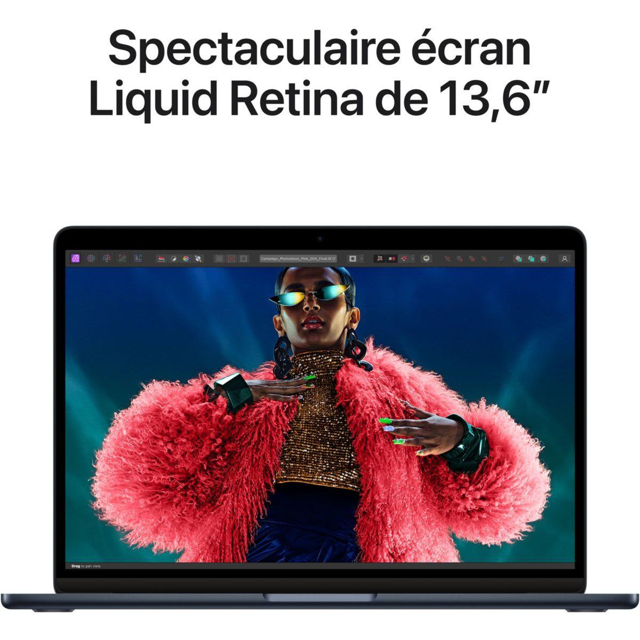 Voir la diapositive 5 : APPLE Ordinateur Apple Air 13' M3 24Go CPU8 GPU10 512Go Minuit