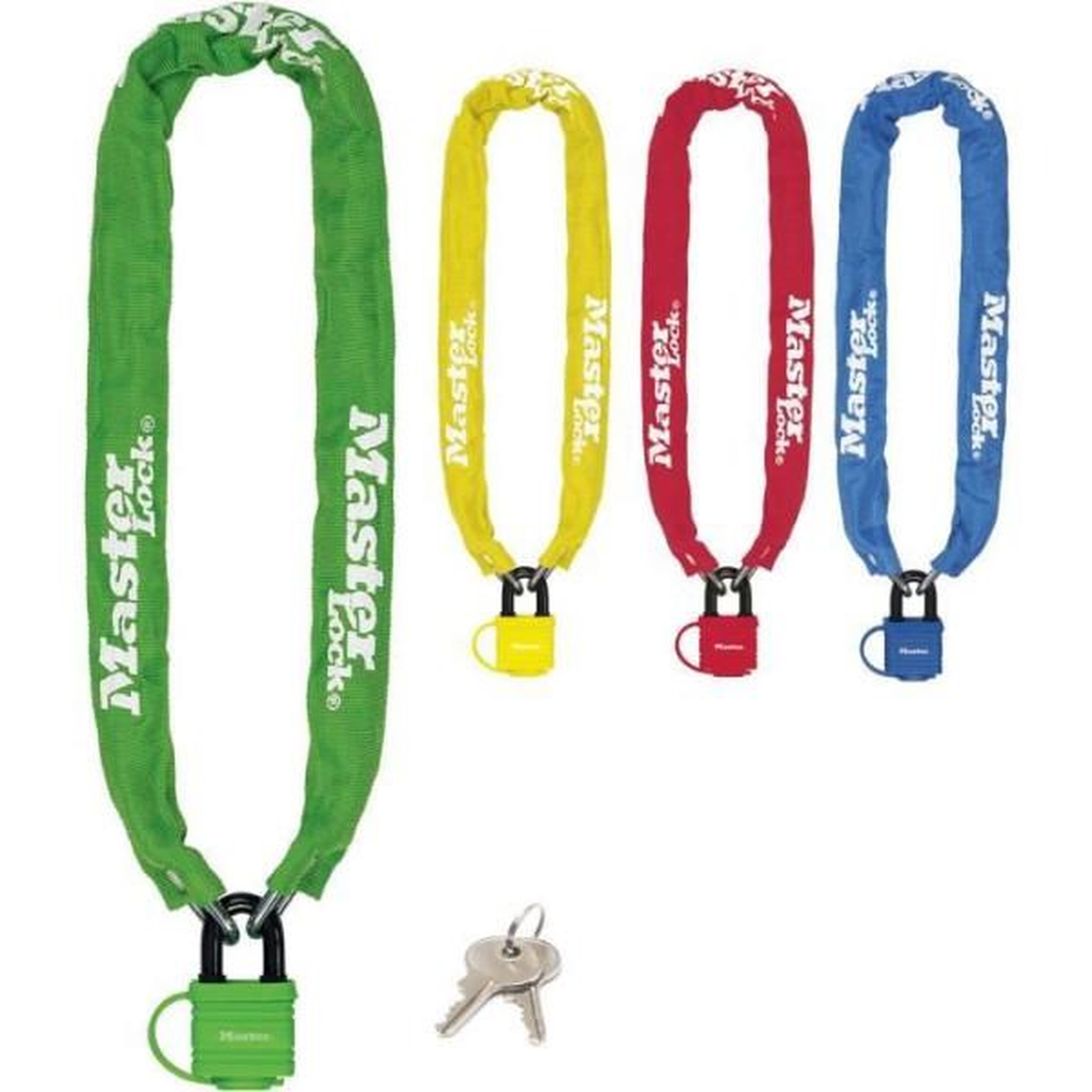 Master lock MASTER LOCK Chaîne Antivol Vélo avec Cadenas a Clé - Idéal pour les Vélos, Vélos Electriques, VTT et autres