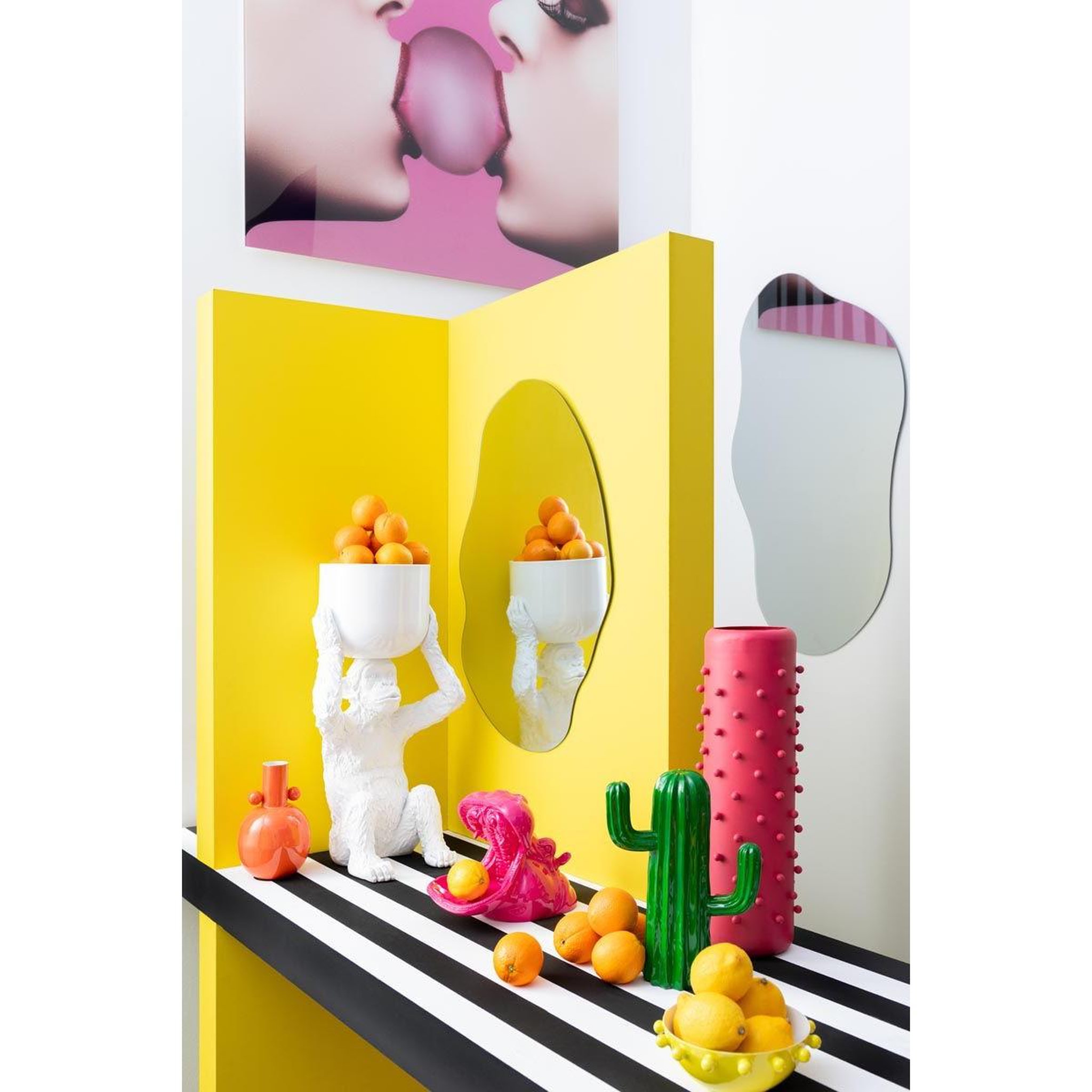 Voir la diapositive 5 : J-LINE Seau à glace design  singe  57cm blanc