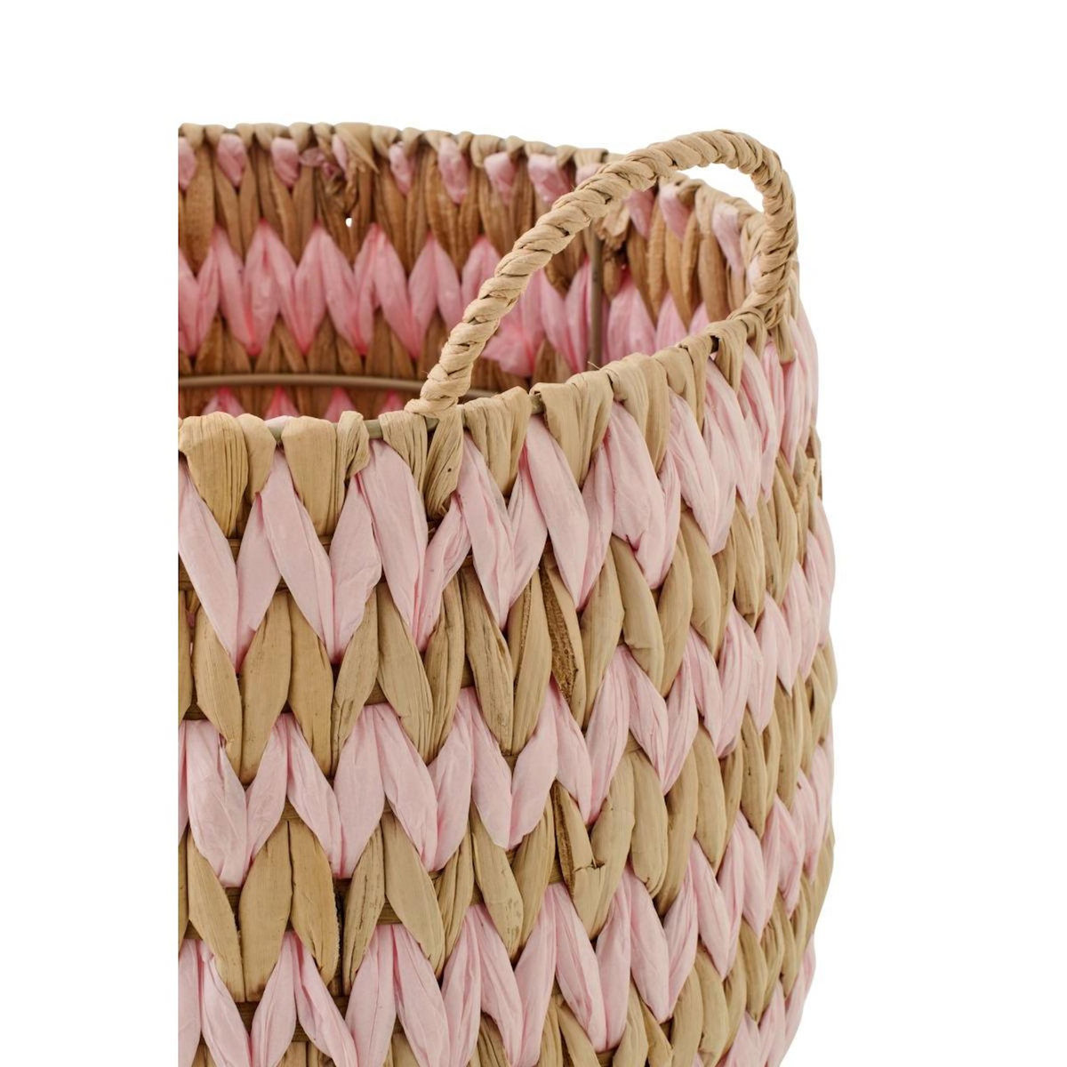 Paris Prix Lot de 2 Paniers de Rangement  Carson  27cm Naturel & Rose
