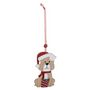 Voir la diapositive 5 : ATMOSPHERA Lot de 4 Sujets de Noël  Chien  12cm Beige & Rouge