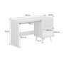 Voir la diapositive 4 : SWEEEK Bureau avec 2 tiroirs LINEAR L 120 x P 48 x H 75cm