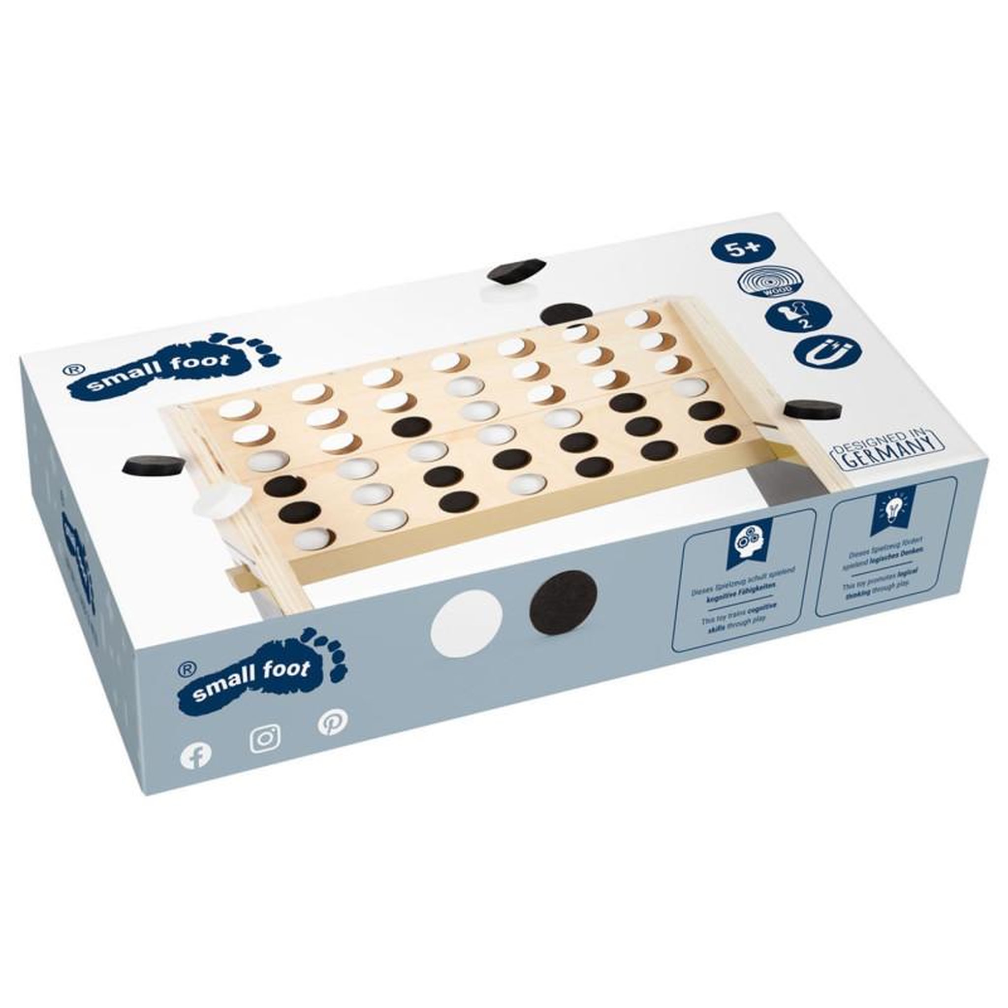 Voir la diapositive 2 : SMALL FOOT Small Foot - Four in 1 Line Wood Gold Edition Game 12219