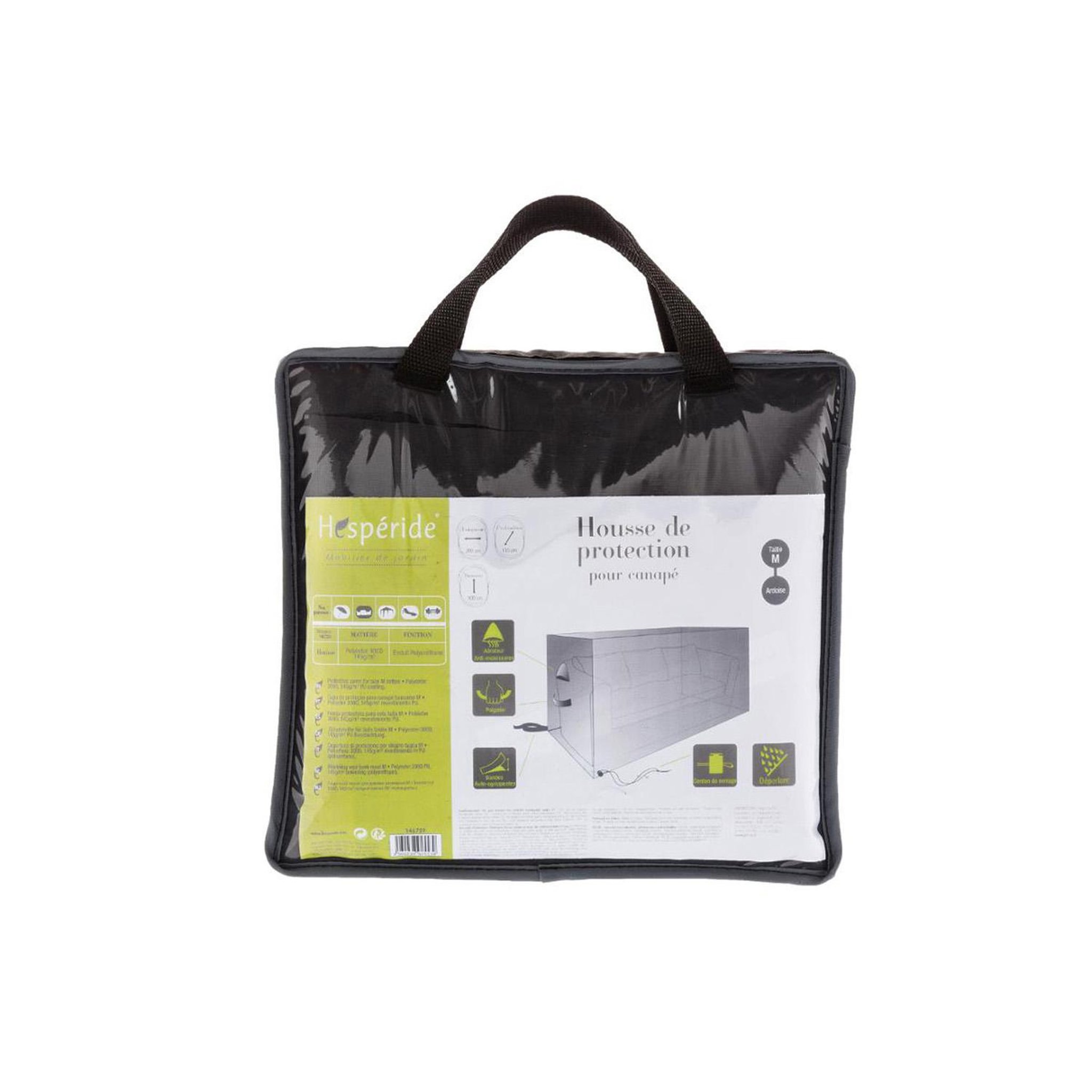 HESPERIDE Housse de canapé m - 200 x 115 x 100 cm - ardoise