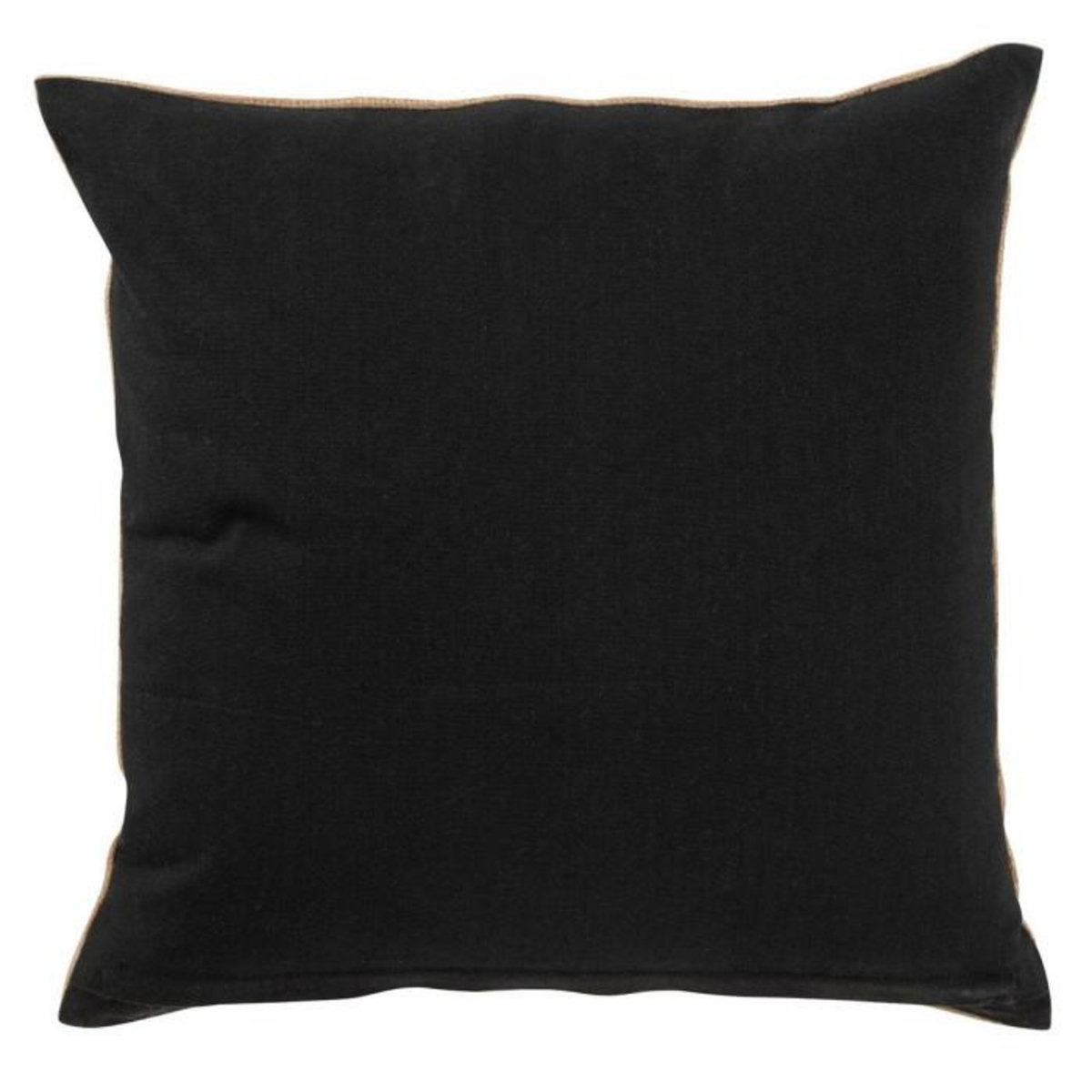 Paris Prix Coussin Déco Jute  Eléphant  45x45cm Beige & Noir