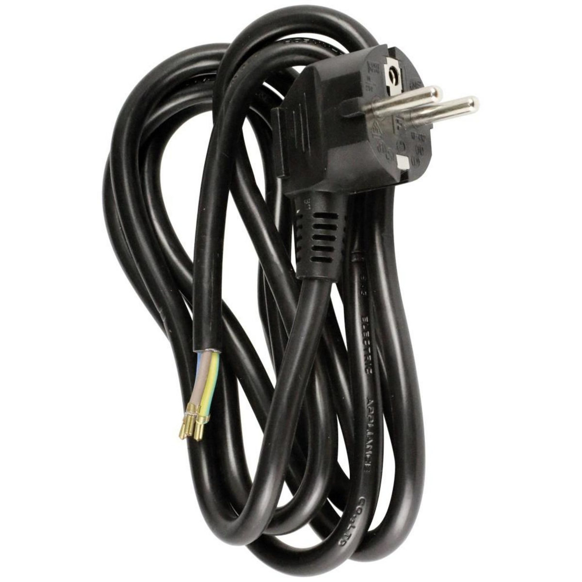 ZENITECH Cordon d'alimentation avec prise 16A 3G1,5 2m Noir - Zenitech