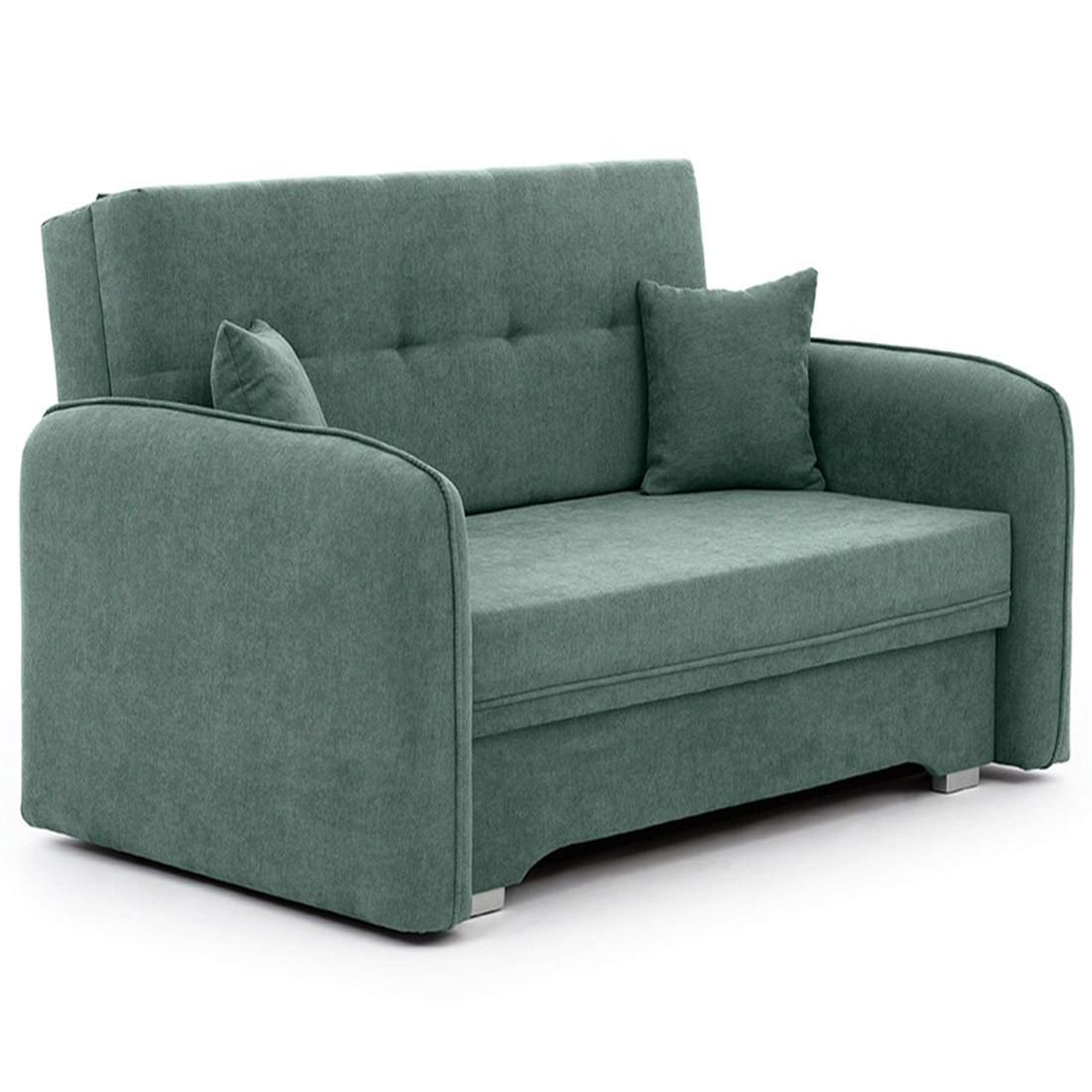 Voir la diapositive 1 : BEST MOBILIER Michelle - canapé droit 3 places convertible avec coffre en velours