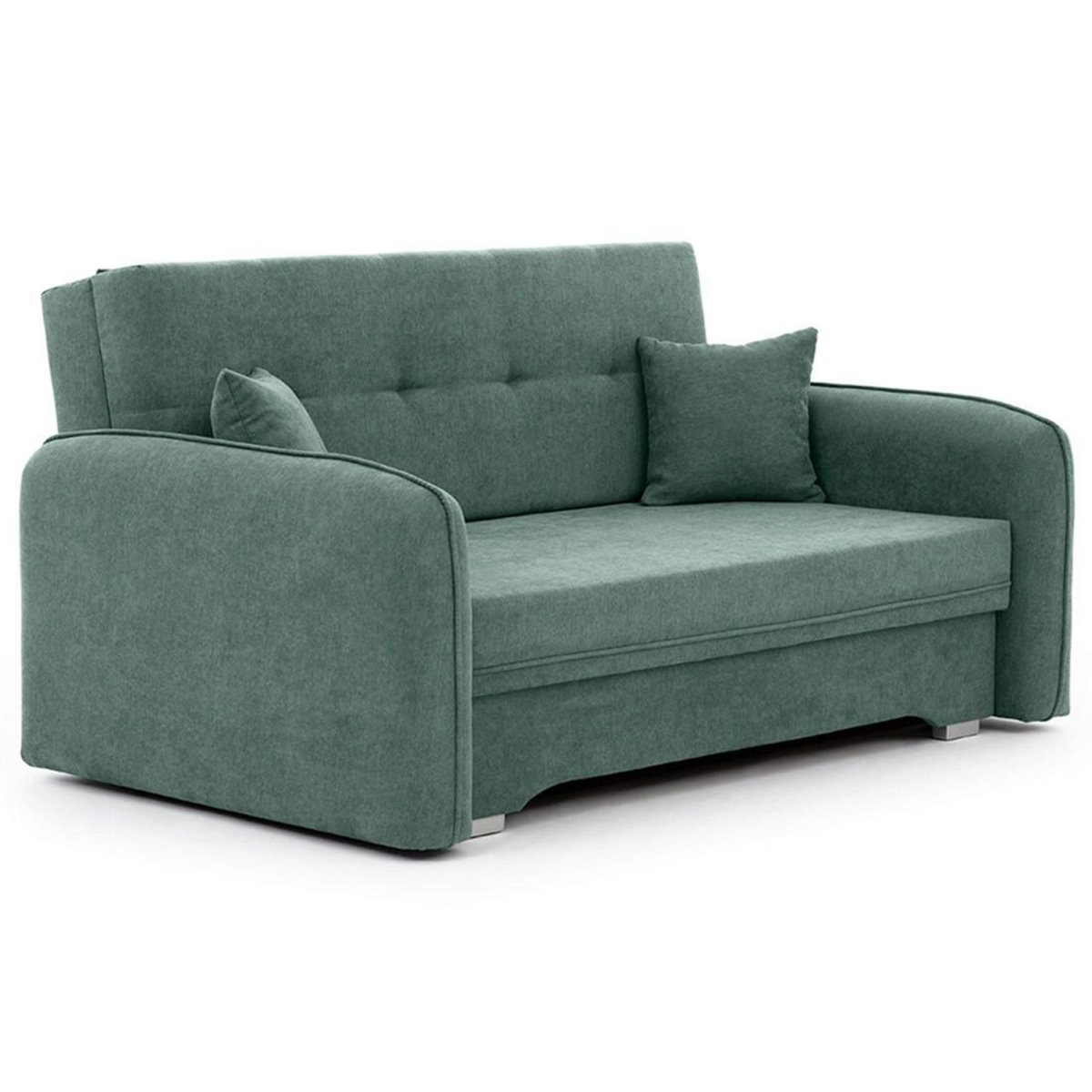 BEST MOBILIER Michelle - canapé droit 3 places convertible avec coffre en velours