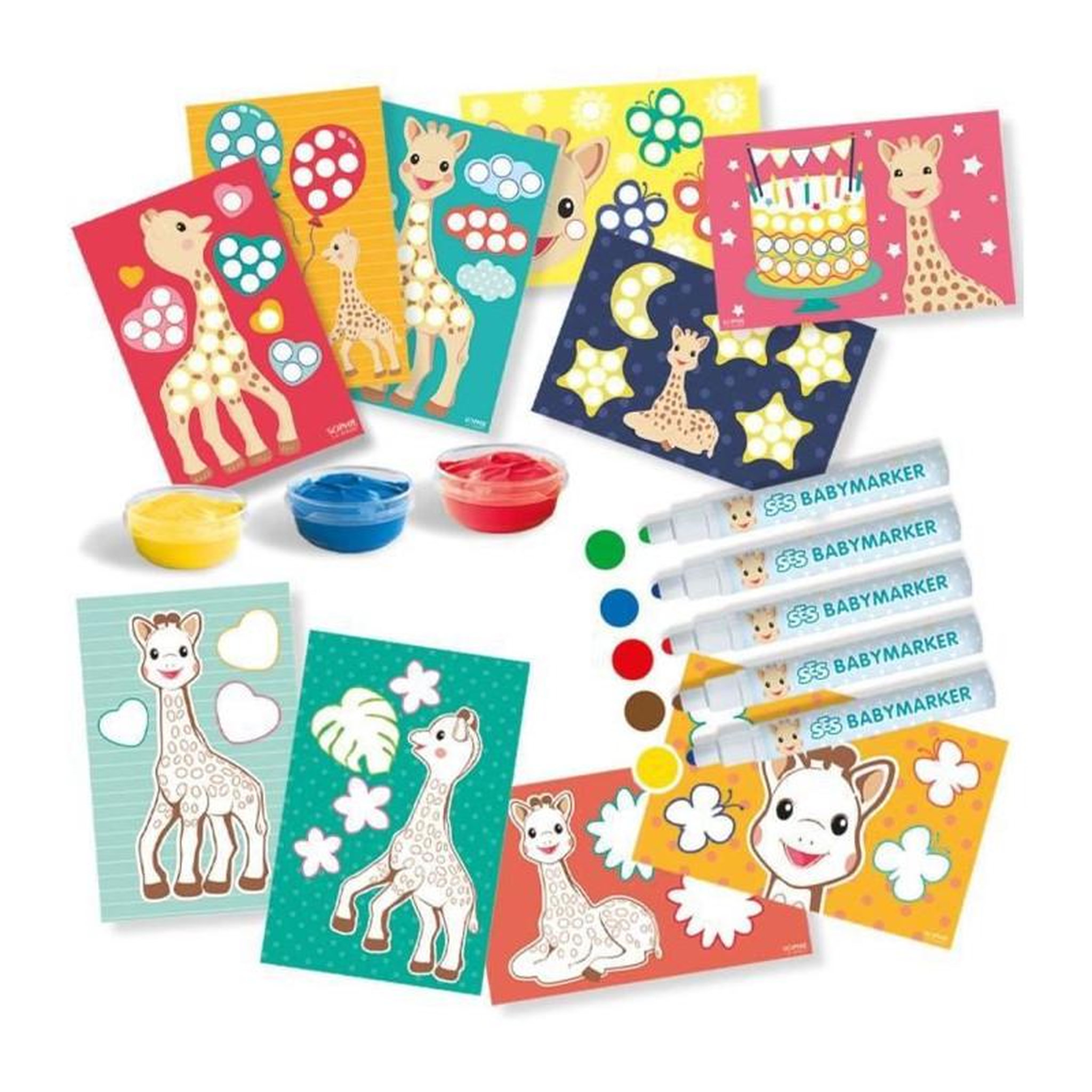 Voir la diapositive 2 : SES Creative SES CREATIVE - Sophie la girafe - Coloriage et peinture